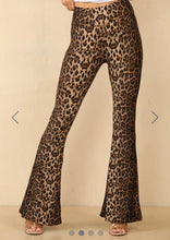 Load image into Gallery viewer, Leopard print flare legging trouser
