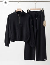 Load image into Gallery viewer, Chocolate, beige or black aspen zip loungesuits
