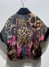 Load image into Gallery viewer, Black teddy zippy waistcoat jacket
