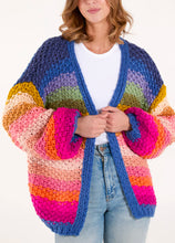 Load image into Gallery viewer, Multi coloured chunky knitted cardigan
