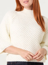 Load image into Gallery viewer, Ivory or chocolate Waffle knit jumper
