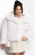Load image into Gallery viewer, Beige faux fur half jacket last one
