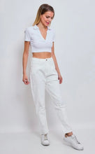 Load image into Gallery viewer, White boyfriend fit estee jeans 8
