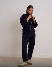 Load image into Gallery viewer, Navy kyla suit zippy jacket with matching trousers
