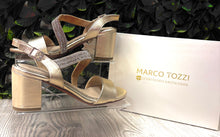 Load image into Gallery viewer, Gold and diamond marco tozzi new wedding heel
