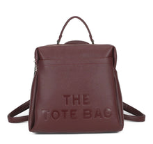 Load image into Gallery viewer, Wine, coffee, brown tote backpack handbag 1678
