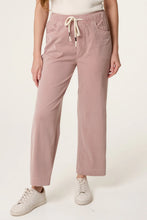 Load image into Gallery viewer, Soft blue or pink, beige denim jogger trouser
