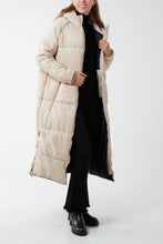 Load image into Gallery viewer, Stone oversize hooded puffer coat
