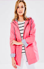 Load image into Gallery viewer, Pink darker button raincoat
