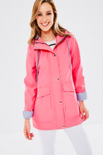 Load image into Gallery viewer, Pink darker button raincoat
