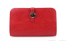 Load image into Gallery viewer, Red, mustard, gold and pink cardholder and purse

