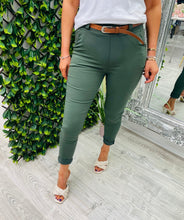 Load image into Gallery viewer, Green khaki pixie trouser
