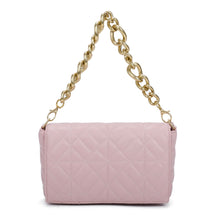 Load image into Gallery viewer, Pink, creamy white, beige, black Gold chain quilted handbag
