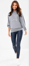 Load image into Gallery viewer, Navy bikers leather leggings
