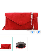 Load image into Gallery viewer, Pink, red, yellow, baby blue, blue, green, royal blue and orange envelope handbag
