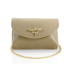 Load image into Gallery viewer, Black, green, beige, navy bee mini handbag

